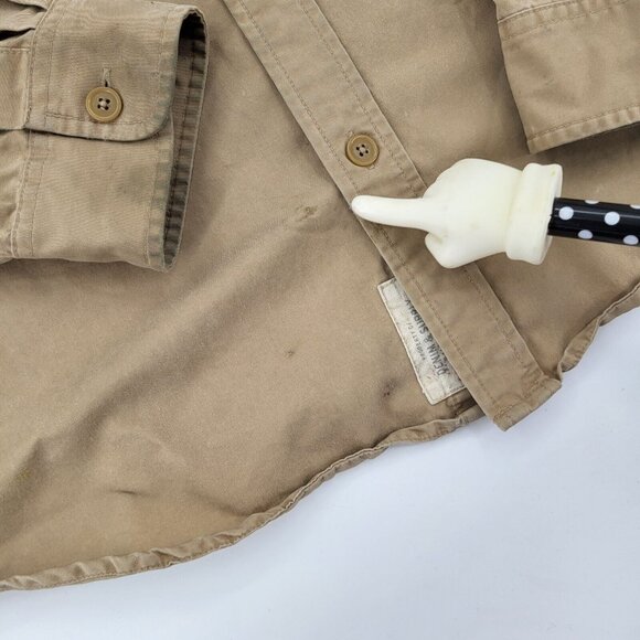 DENIM & SUPPLY RALPH LAUREN Shirt Jacket Mens XXL Tan With Hoodie - Picture 7 of 11